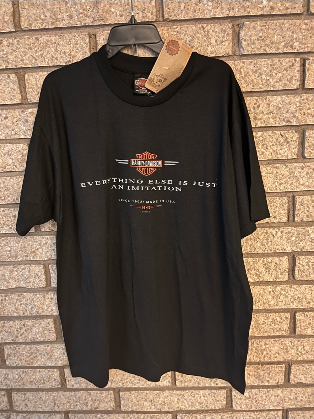 Vintage 1998 Harley-Davidson T-Shirt XL Snell Muskegon MI Made USA NWT